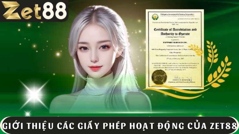 Giới thiệu ZET88 và giấy chứng nhận pháp lý