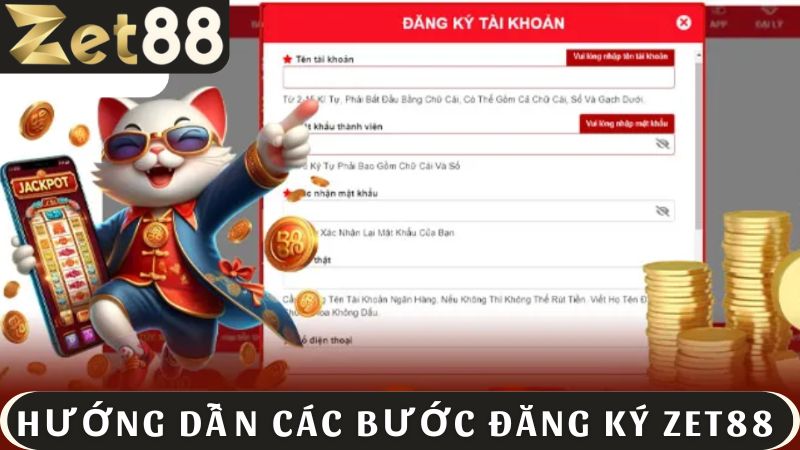 Hướng cách đăng ký ZET88